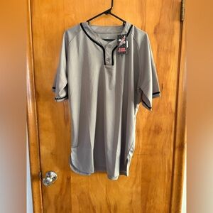Gray jersey trimmed in black